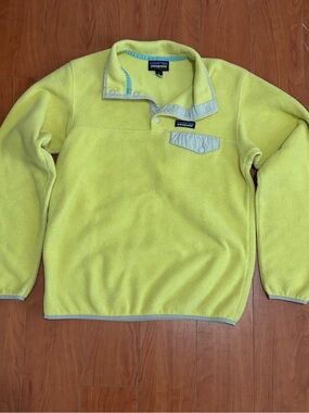 Patagonia Synchilla Men’s Snap-T Fleece Pullover - Lemon Yellow- Size Medium